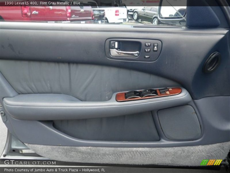 Flint Gray Metallic / Blue 1990 Lexus LS 400