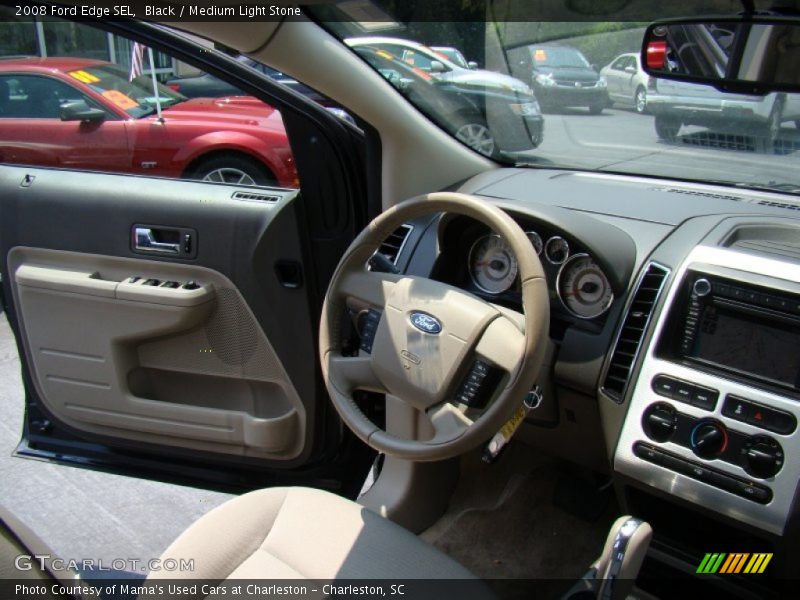 Black / Medium Light Stone 2008 Ford Edge SEL