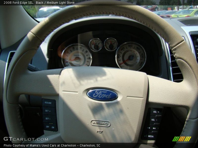 Black / Medium Light Stone 2008 Ford Edge SEL