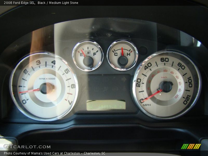Black / Medium Light Stone 2008 Ford Edge SEL