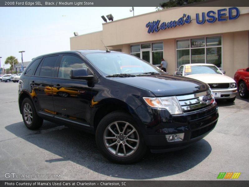 Black / Medium Light Stone 2008 Ford Edge SEL