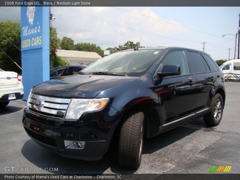 Black / Medium Light Stone 2008 Ford Edge SEL