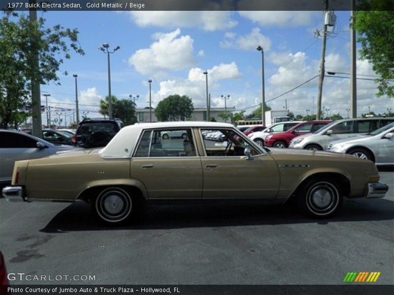 Gold Metallic / Beige 1977 Buick Electra Sedan