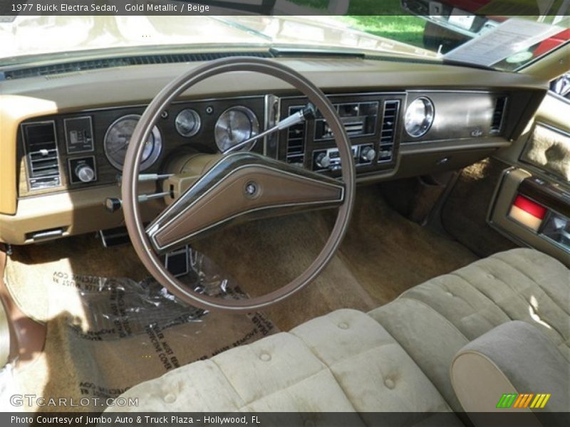 Gold Metallic / Beige 1977 Buick Electra Sedan