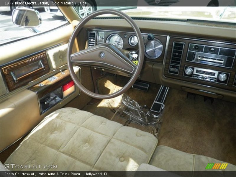 Gold Metallic / Beige 1977 Buick Electra Sedan