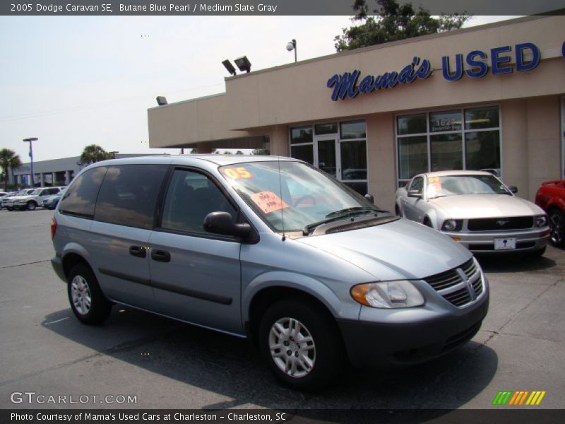 Butane Blue Pearl / Medium Slate Gray 2005 Dodge Caravan SE