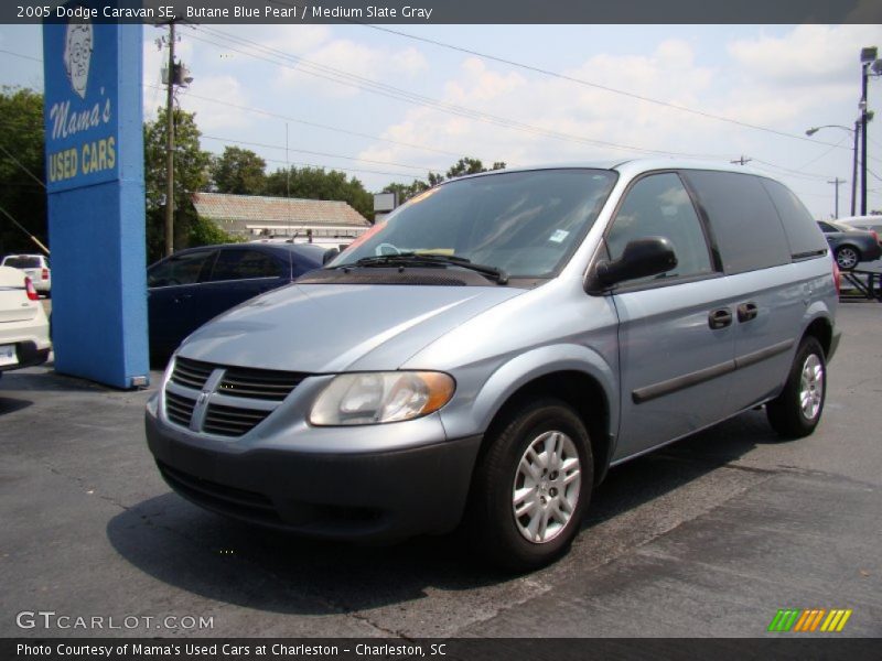 Butane Blue Pearl / Medium Slate Gray 2005 Dodge Caravan SE