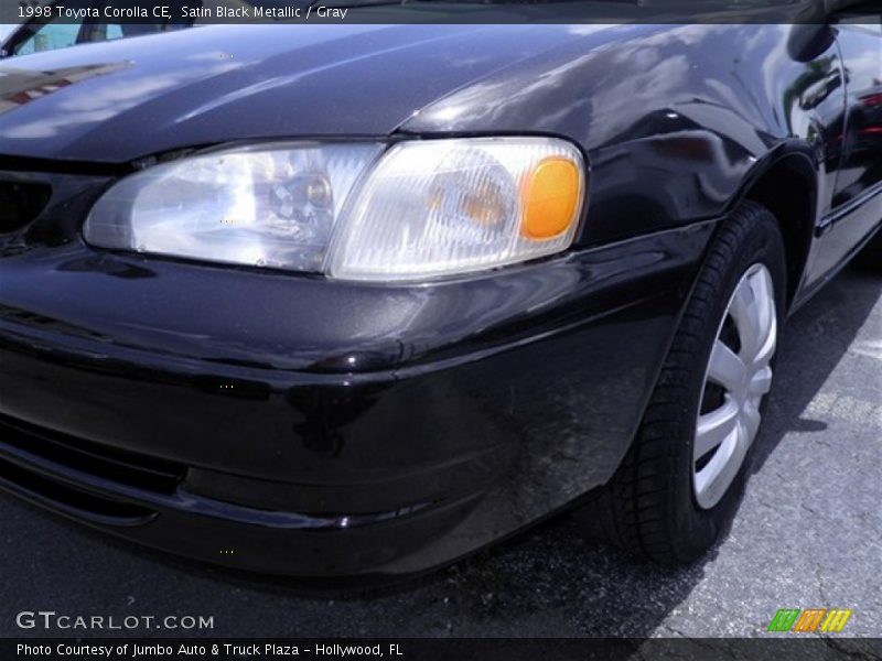 Satin Black Metallic / Gray 1998 Toyota Corolla CE