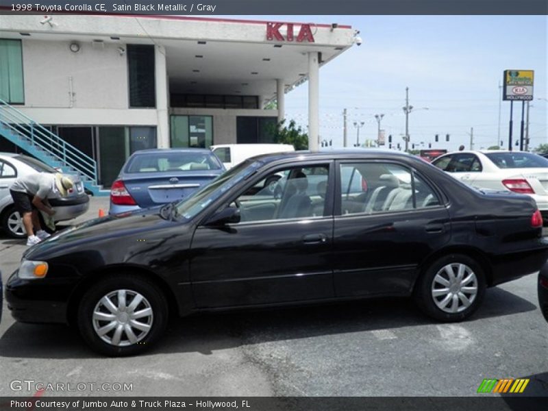 Satin Black Metallic / Gray 1998 Toyota Corolla CE