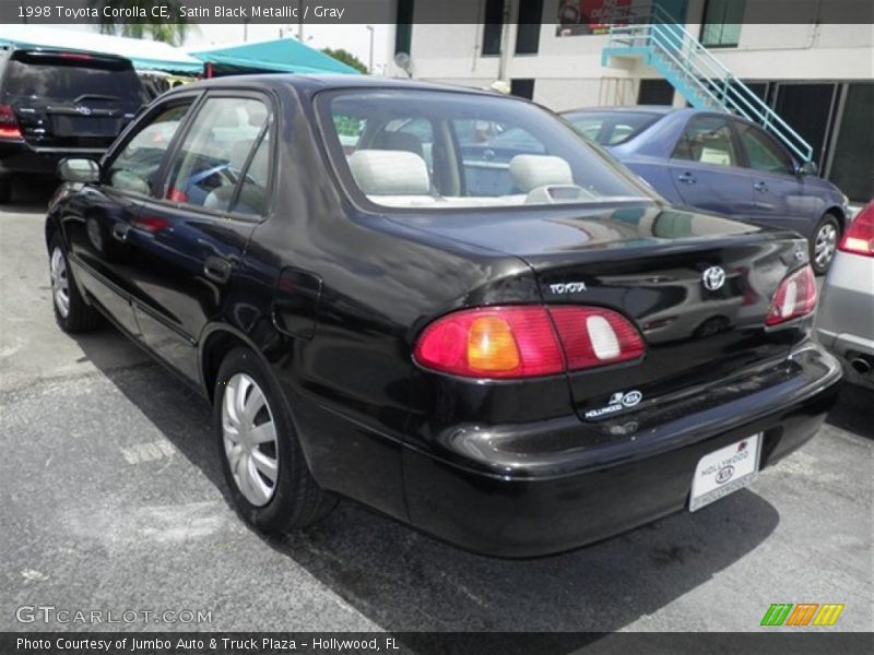 Satin Black Metallic / Gray 1998 Toyota Corolla CE