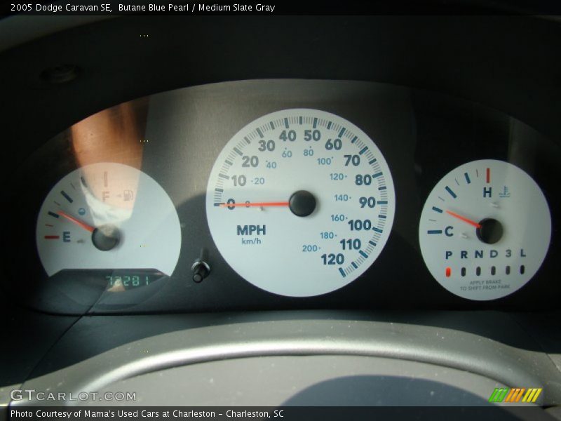 Butane Blue Pearl / Medium Slate Gray 2005 Dodge Caravan SE