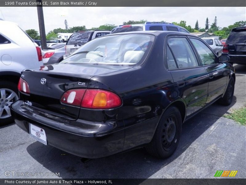 Satin Black Metallic / Gray 1998 Toyota Corolla CE