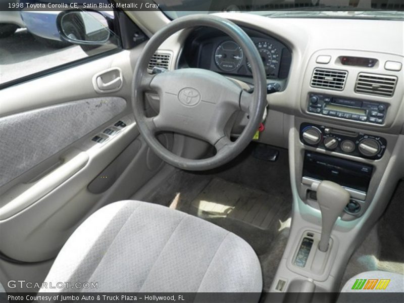 Satin Black Metallic / Gray 1998 Toyota Corolla CE