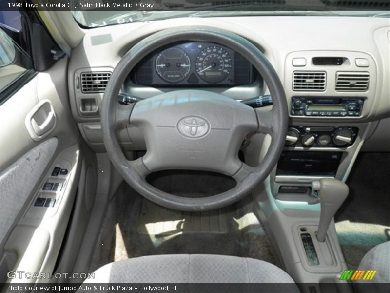 Satin Black Metallic / Gray 1998 Toyota Corolla CE