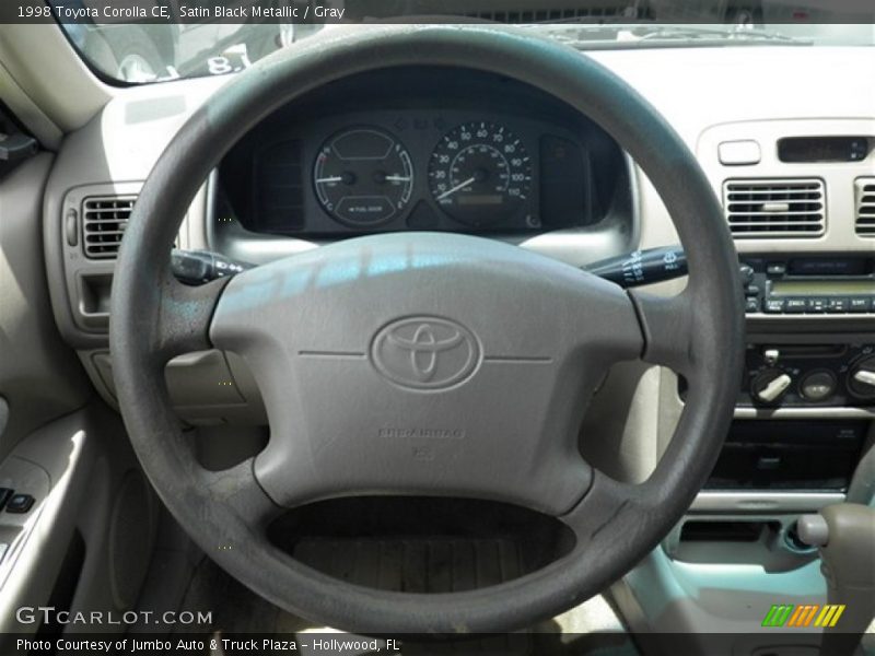 Satin Black Metallic / Gray 1998 Toyota Corolla CE