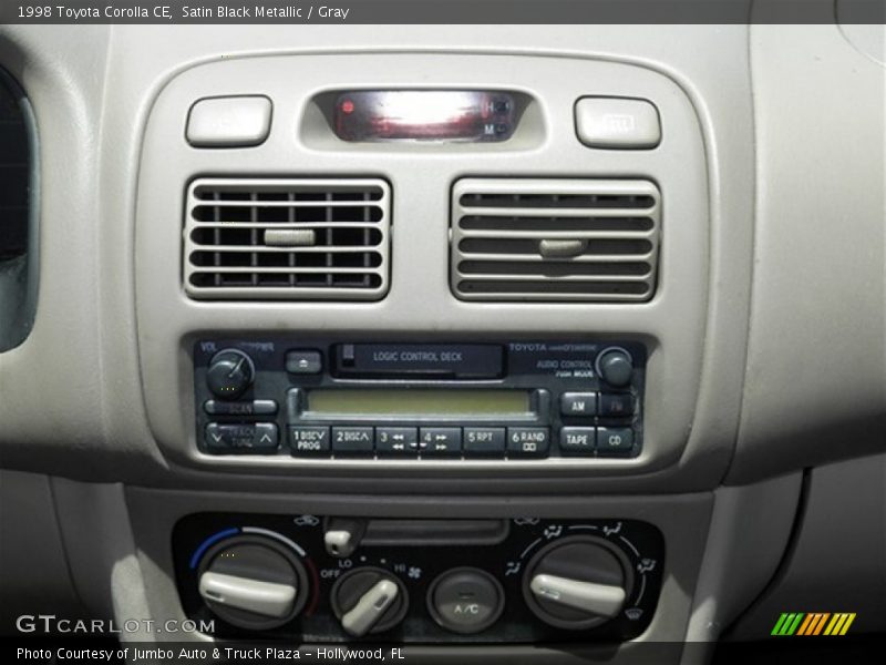 Satin Black Metallic / Gray 1998 Toyota Corolla CE