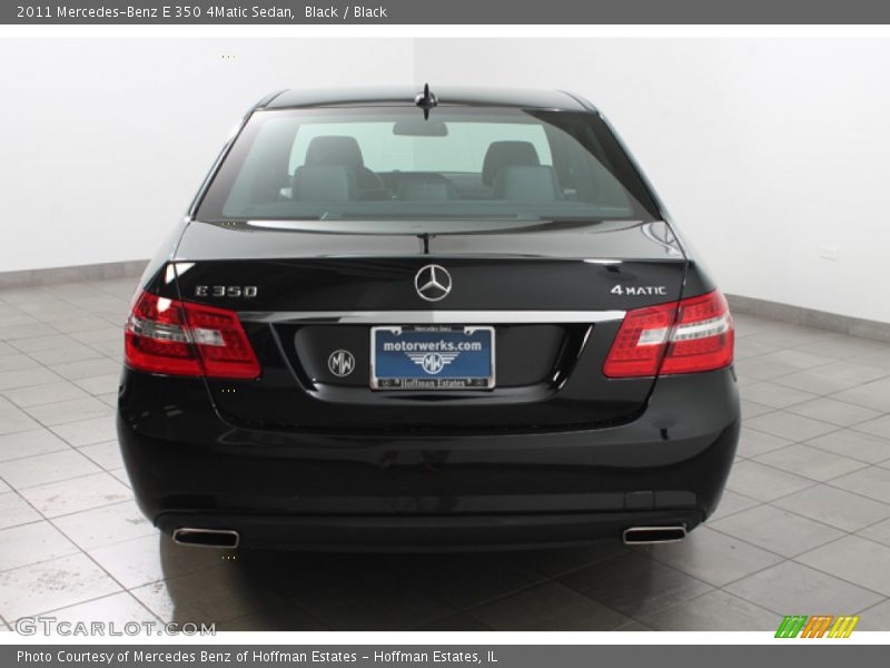 Black / Black 2011 Mercedes-Benz E 350 4Matic Sedan
