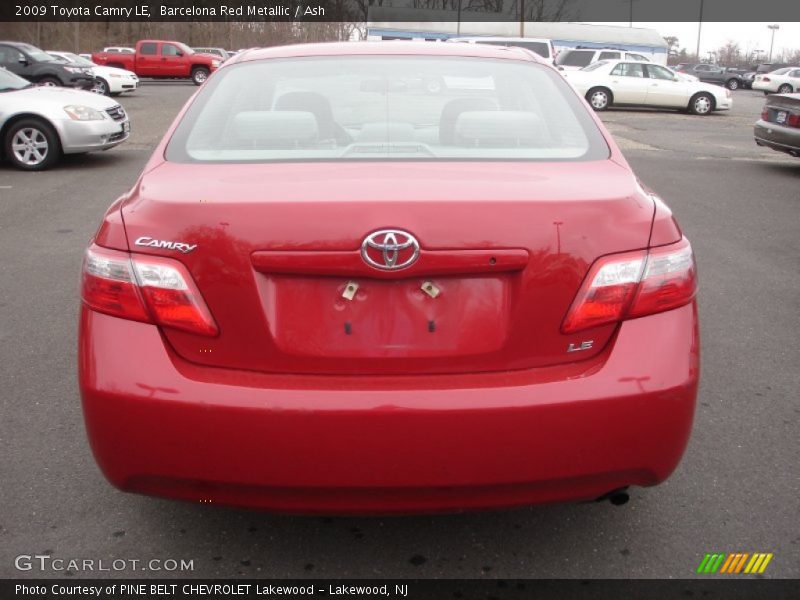 Barcelona Red Metallic / Ash 2009 Toyota Camry LE