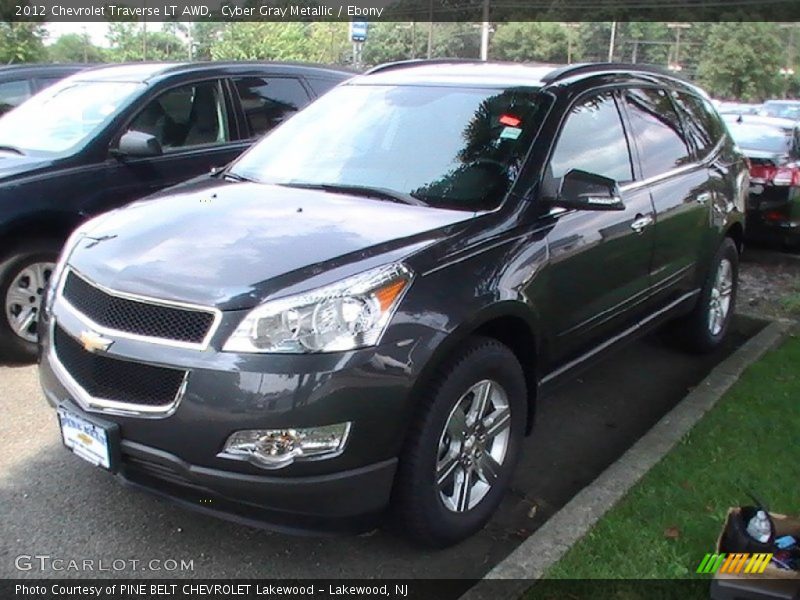 Cyber Gray Metallic / Ebony 2012 Chevrolet Traverse LT AWD