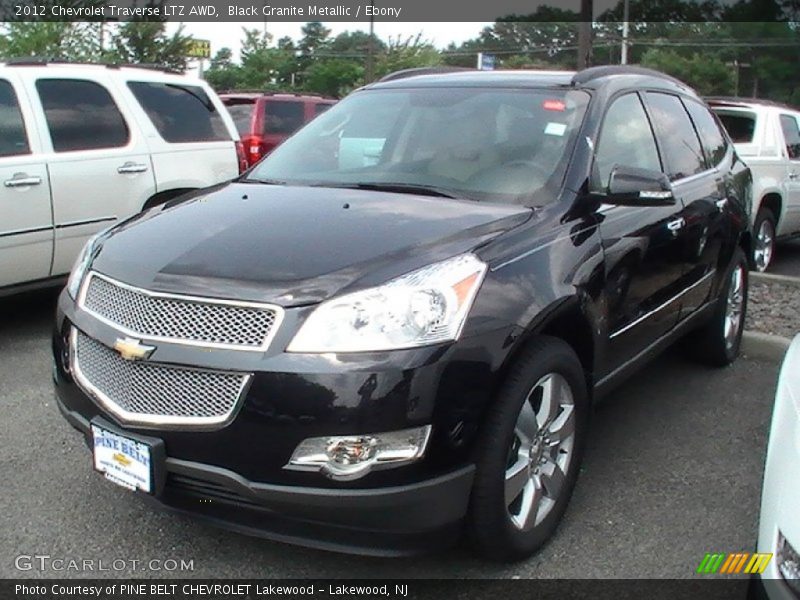 Black Granite Metallic / Ebony 2012 Chevrolet Traverse LTZ AWD