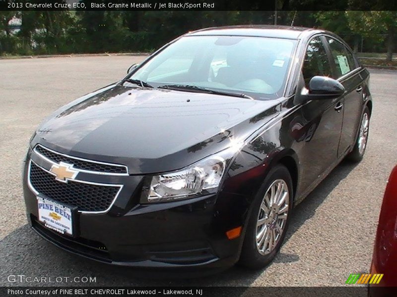 Black Granite Metallic / Jet Black/Sport Red 2013 Chevrolet Cruze ECO
