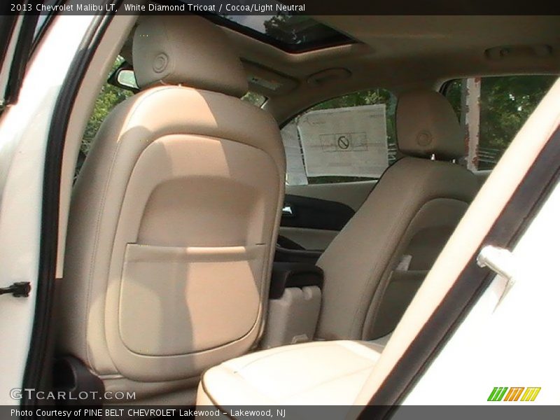 White Diamond Tricoat / Cocoa/Light Neutral 2013 Chevrolet Malibu LT