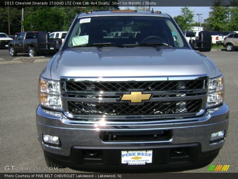 Silver Ice Metallic / Ebony 2013 Chevrolet Silverado 3500HD LTZ Crew Cab 4x4 Dually