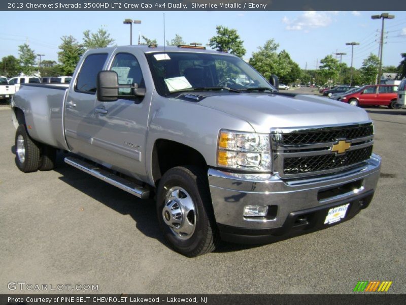 Front 3/4 View of 2013 Silverado 3500HD LTZ Crew Cab 4x4 Dually