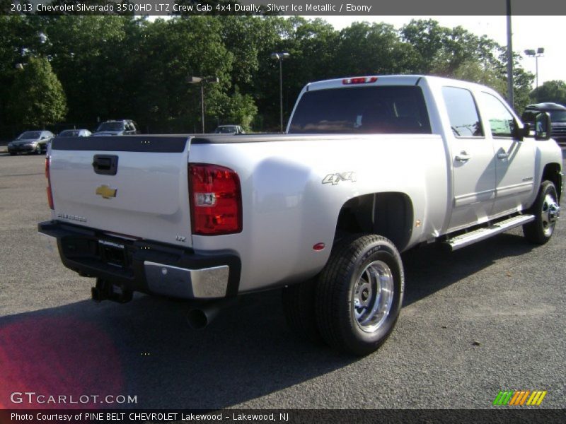 Silver Ice Metallic / Ebony 2013 Chevrolet Silverado 3500HD LTZ Crew Cab 4x4 Dually