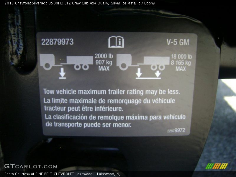 Silver Ice Metallic / Ebony 2013 Chevrolet Silverado 3500HD LTZ Crew Cab 4x4 Dually