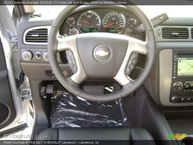 Silver Ice Metallic / Ebony 2013 Chevrolet Silverado 3500HD LTZ Crew Cab 4x4 Dually