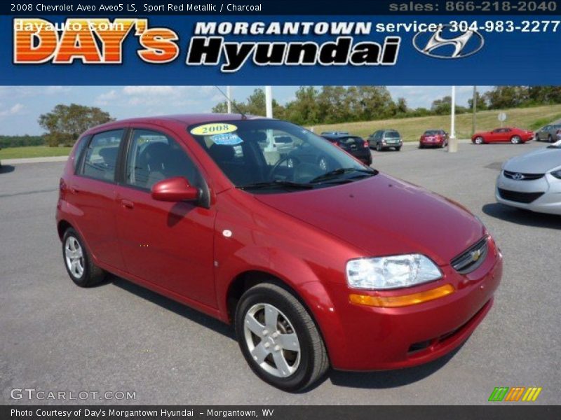 Sport Red Metallic / Charcoal 2008 Chevrolet Aveo Aveo5 LS