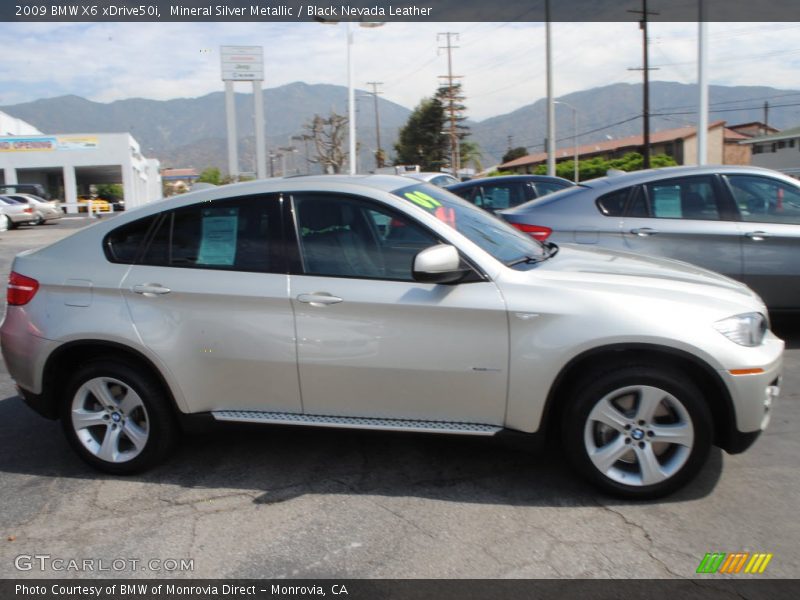 Mineral Silver Metallic / Black Nevada Leather 2009 BMW X6 xDrive50i