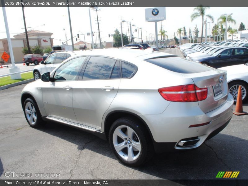 Mineral Silver Metallic / Black Nevada Leather 2009 BMW X6 xDrive50i