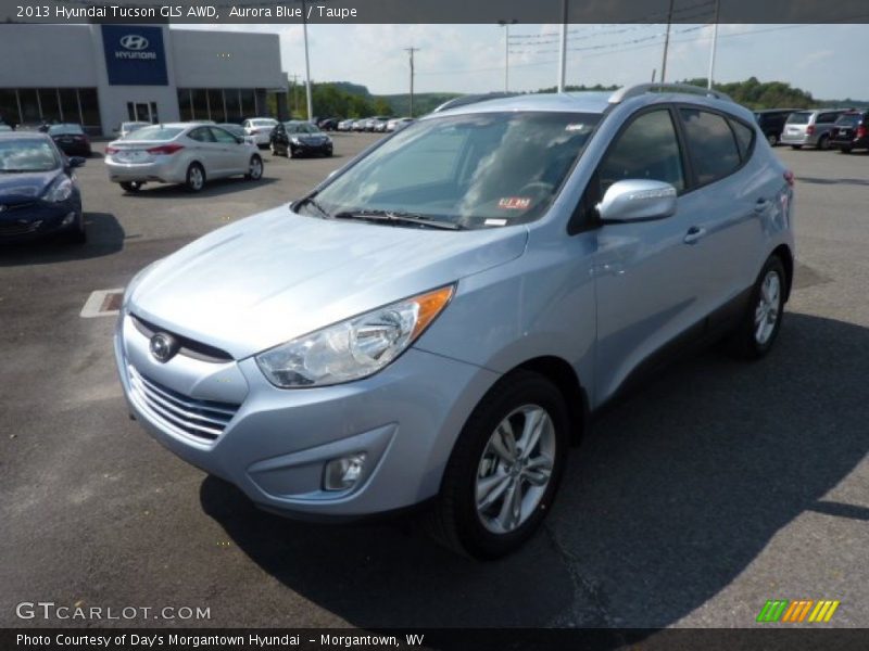 Aurora Blue / Taupe 2013 Hyundai Tucson GLS AWD