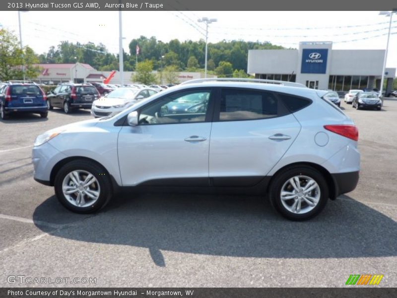 Aurora Blue / Taupe 2013 Hyundai Tucson GLS AWD