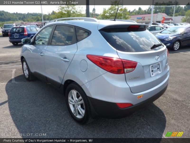 Aurora Blue / Taupe 2013 Hyundai Tucson GLS AWD