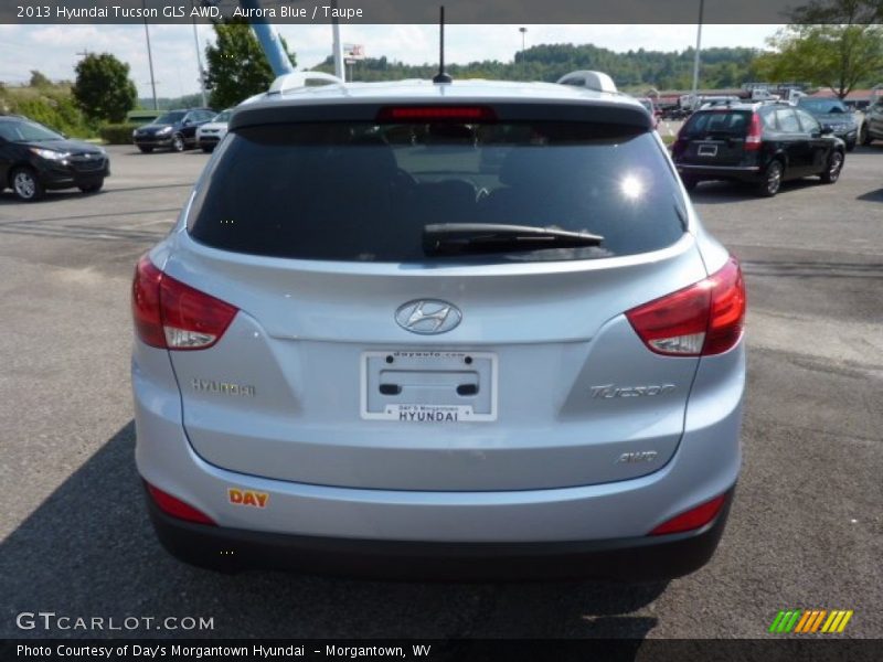 Aurora Blue / Taupe 2013 Hyundai Tucson GLS AWD