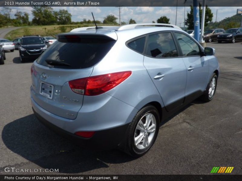 Aurora Blue / Taupe 2013 Hyundai Tucson GLS AWD