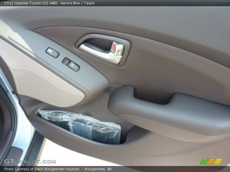 Aurora Blue / Taupe 2013 Hyundai Tucson GLS AWD