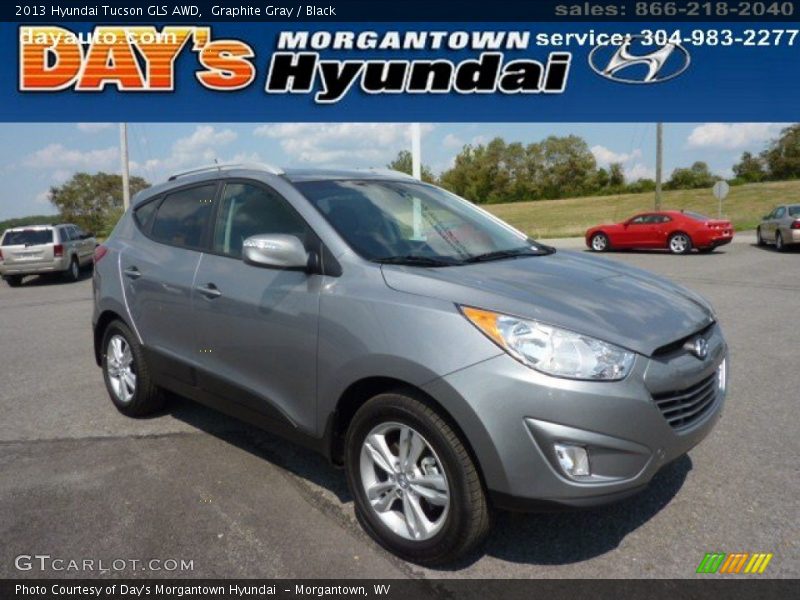 Graphite Gray / Black 2013 Hyundai Tucson GLS AWD