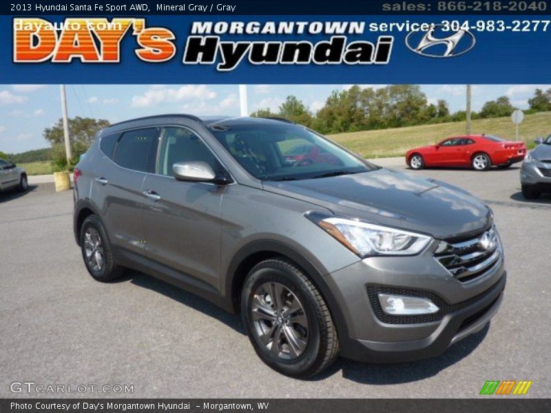 Mineral Gray / Gray 2013 Hyundai Santa Fe Sport AWD