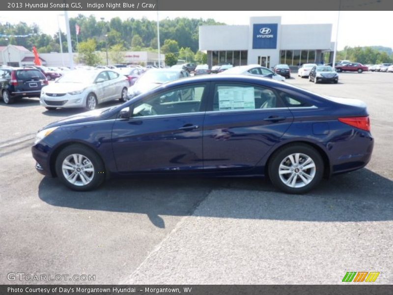 Indigo Night Blue / Gray 2013 Hyundai Sonata GLS