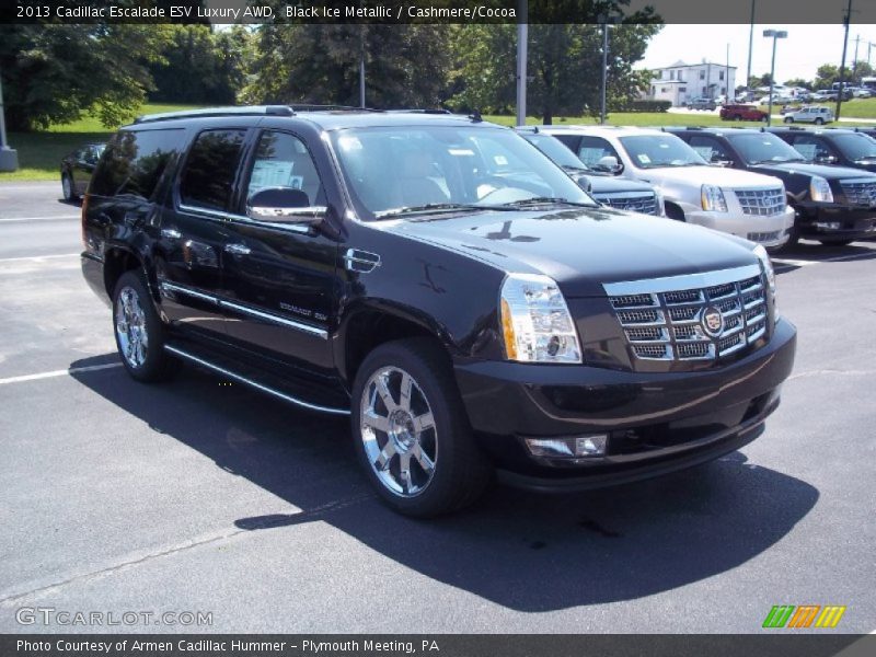 Black Ice Metallic / Cashmere/Cocoa 2013 Cadillac Escalade ESV Luxury AWD