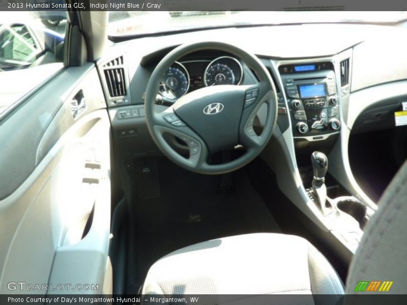 Indigo Night Blue / Gray 2013 Hyundai Sonata GLS