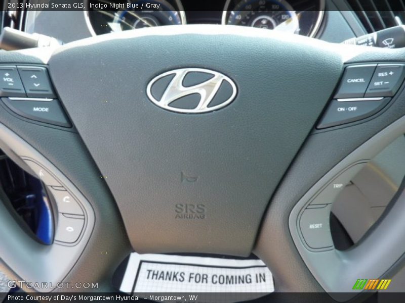 Indigo Night Blue / Gray 2013 Hyundai Sonata GLS