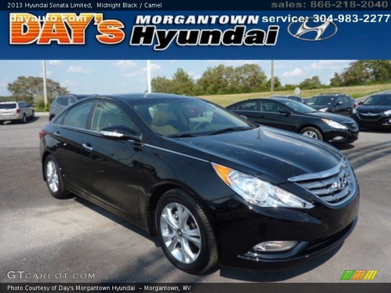 Midnight Black / Camel 2013 Hyundai Sonata Limited