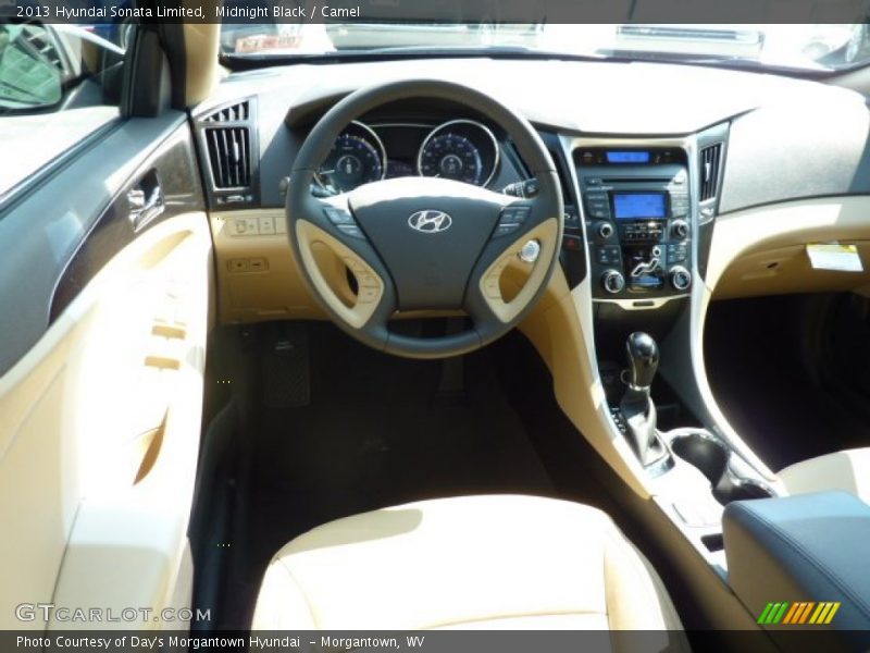 Midnight Black / Camel 2013 Hyundai Sonata Limited