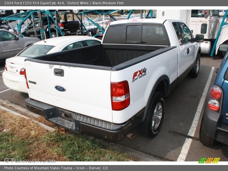 Oxford White / Black/Medium Flint 2004 Ford F150 FX4 SuperCab 4x4