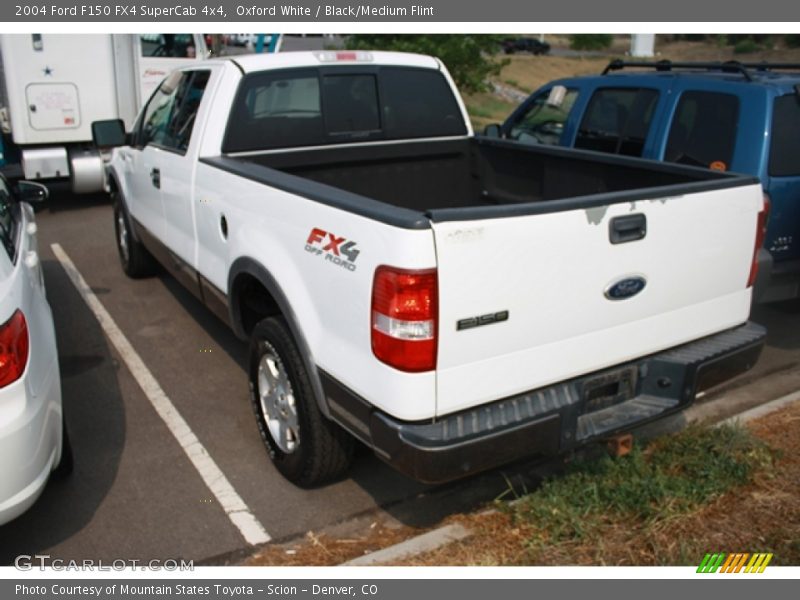Oxford White / Black/Medium Flint 2004 Ford F150 FX4 SuperCab 4x4